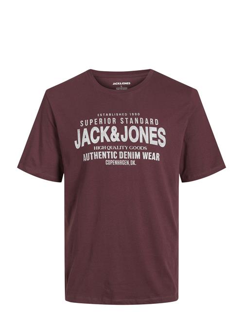 Se Jack & Jones Jjjeans Tee Ss O-Neck Ln Jack & J S Burgundy ved Booztlet