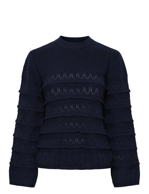 Se YAS Yastimu Ls Knit Pullover YAS Navy ved Booztlet