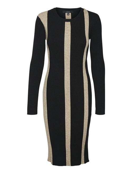 Vero Moda Vmgold New Rib Long Ls O-Neck Dress Vero Moda Black