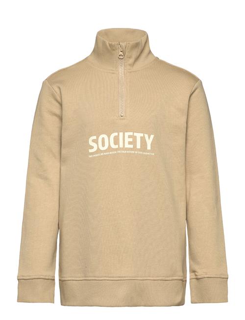 Se Kids Only Kobmilo L/S Half Zip Swt Kids Only Beige ved Booztlet