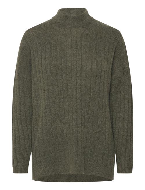 Slfmaline Ls Knit High Neck Noos Selected Khaki