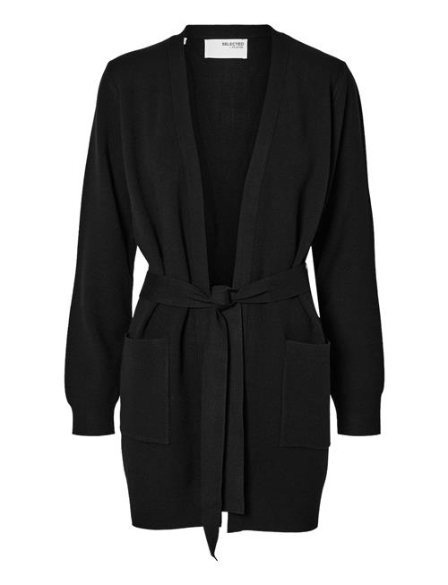 Se Selected Femme Slfkamma Ls Knit Wrap Cardigan Noos Selected Femme Black ved Booztlet