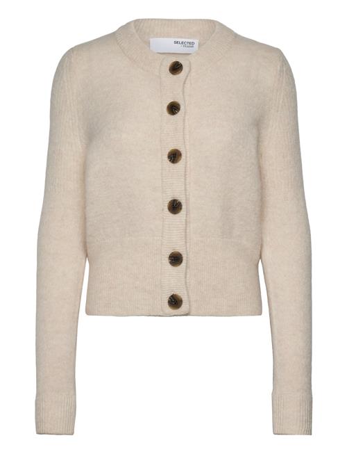 Selected Femme Slfsia Ras Ls Knit Cardigan Noos Selected Femme Cream