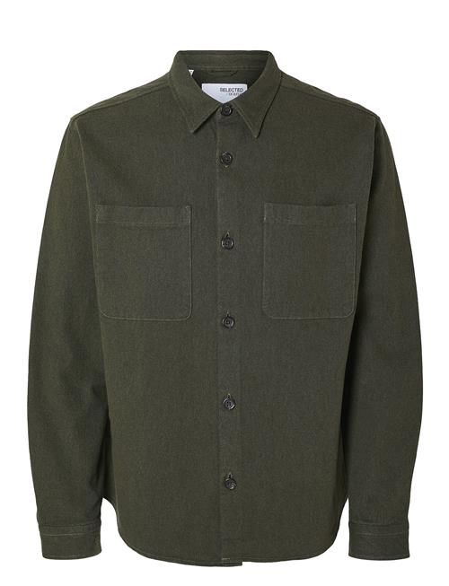 Selected Homme Slh-Heavy Twill Overshirt Ls Noos Selected Homme Green