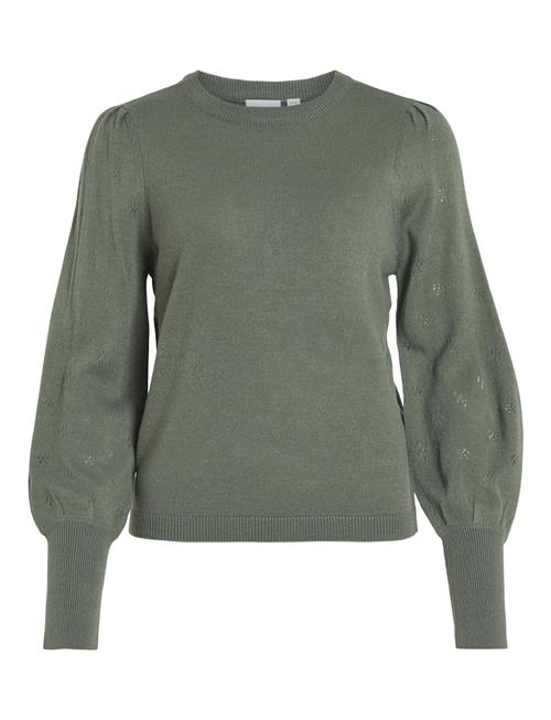 Viava L/S O-Neck Knit Pullover - Noos Vila Khaki