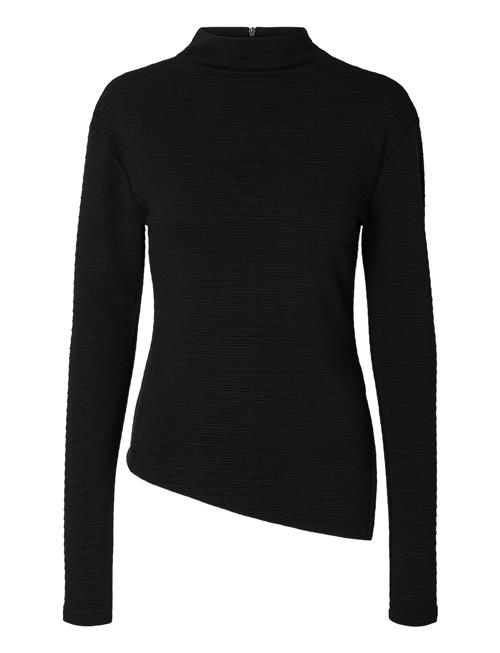 Selected Femme Slfganna Ls T-Neck Top Selected Femme Black