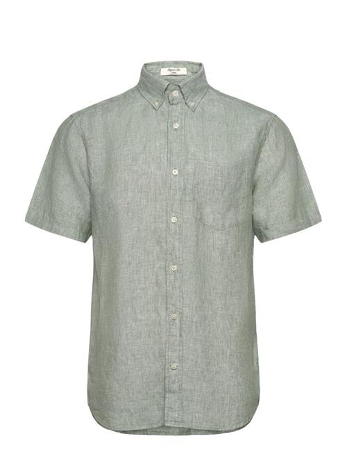 GANT Reg Linen Ss Shirt GANT Green