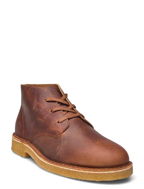 Slhricco Leather Chukka Boot Selected Brown