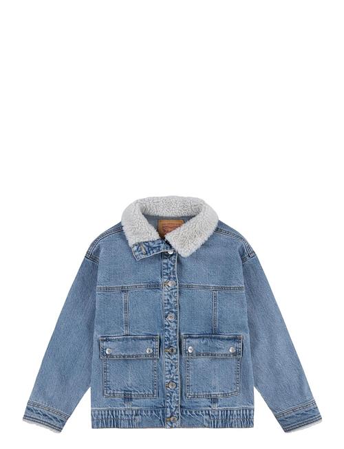 Se Levi's Levi's® Sherpa Collar Over D Trucker Jacket Levi's Blue ved Booztlet