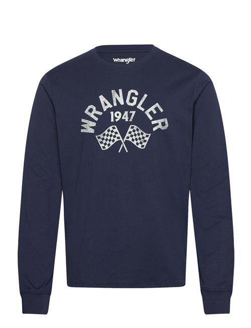 Ls Graphic Tee Wrangler Navy