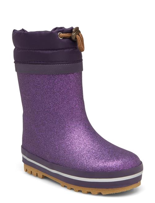 mikk-line Short Winter Wellies - Glitter Mikk-line Purple