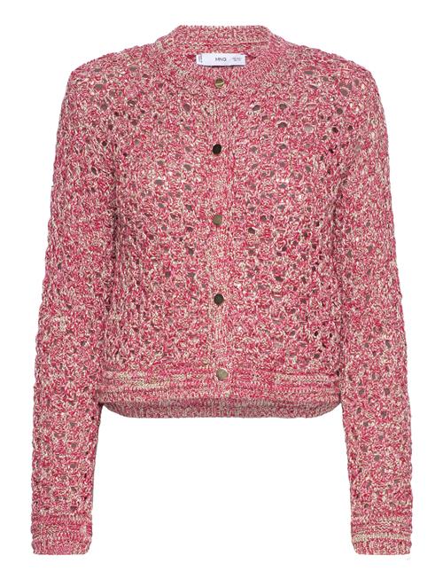 Lurex Openwork Cardigan Mango Pink