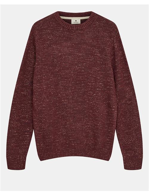 Se Anerkjendt Aksune Space Yarn Crew Neck Anerkjendt Burgundy ved Booztlet