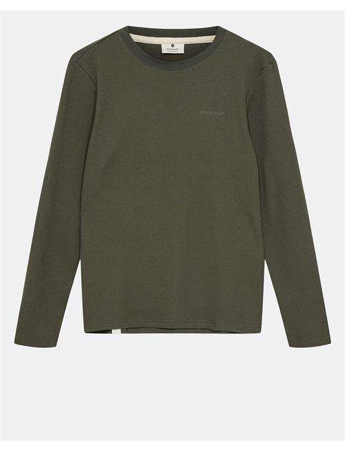 Akkikki L/S Waffle Tee Anerkjendt Green