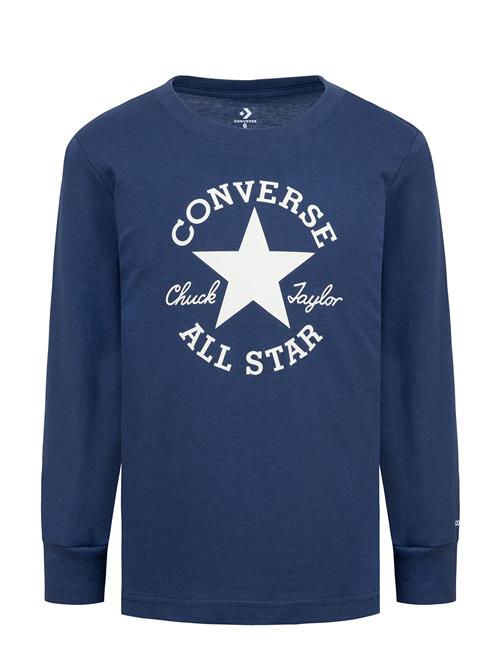 Se Converse Converse Essentials Long Sleeve Tee Converse Navy ved Booztlet