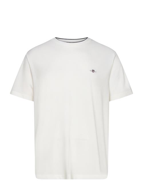 Se GANT Pique Ss T-Shirt GANT White ved Booztlet