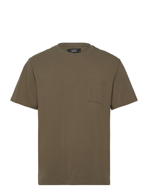 Se Clean Cut Copenhagen Clean Formal Stretch T-Shirt Clean Cut Copenhagen Khaki ved Booztlet