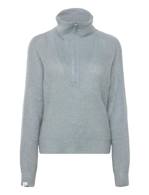 Once Untold Florie Brushed Zip Knit Once Untold Blue