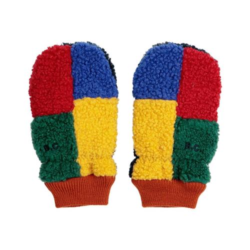 Bobo Choses Kontrastfarvede Vanter Multifarvet Color Block Sheepskin Mittens Multicolor  Rød    Unisex