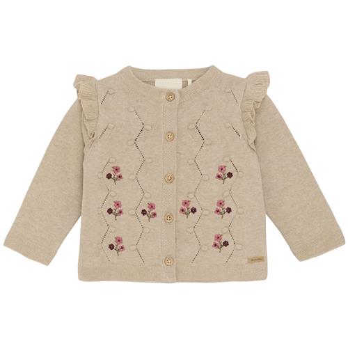 Se Minymo Strikket cardigan Beige Melange | Beige | 62 cm ved Babyshop