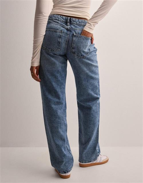 Pieces - Blå - Pcnoelle Lw Straight Jeans