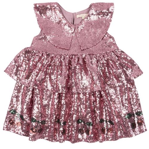 Se Konges Sløjd Starla Sequin Kjole Blush | Lyserød | 4 years ved Babyshop