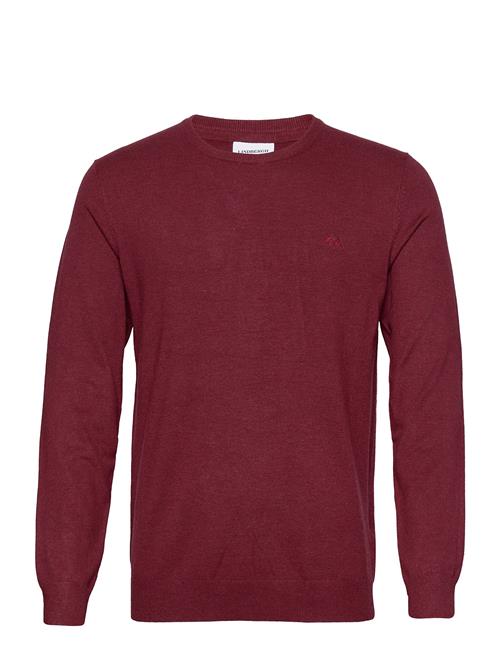 Se Lindbergh Ecovero L/S O-Neck Knit Lindbergh Burgundy ved Booztlet