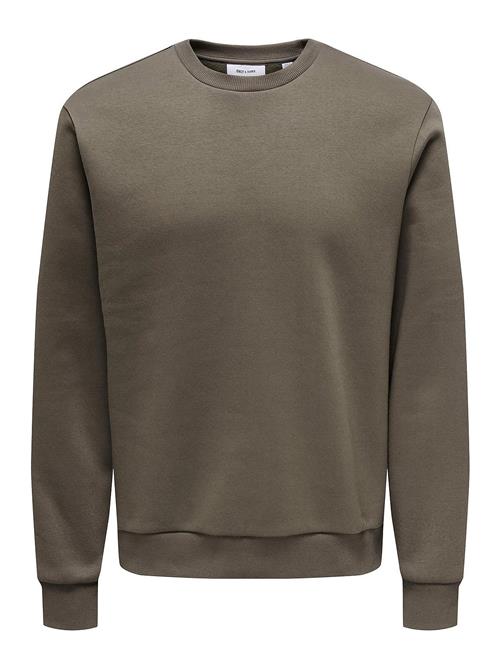 Se ONLY & SONS Onsceres Crew Neck Noos ONLY & SONS Brown ved Booztlet