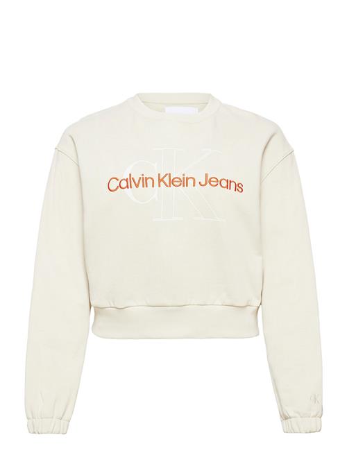 Se Calvin Klein Jeans Plus Two T Monogram Crew Neck Calvin Klein Jeans White ved Booztlet