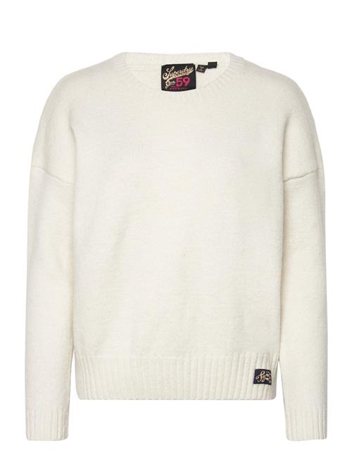 Essential Crew Neck Jumper Superdry White