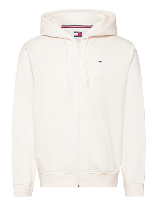 Se Tommy Jeans Tjm Reg S Flag Zip Thru Tommy Jeans White ved Booztlet