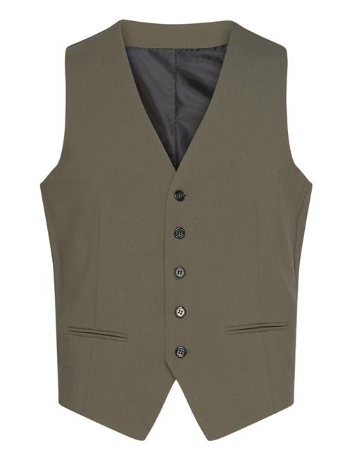 Lindbergh Mens Waistcoat For Suit Lindbergh Khaki