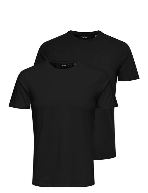 Se ONLY & SONS Onsbasic Slim O-Neck 2-Pack Noos ONLY & SONS Black ved Booztlet