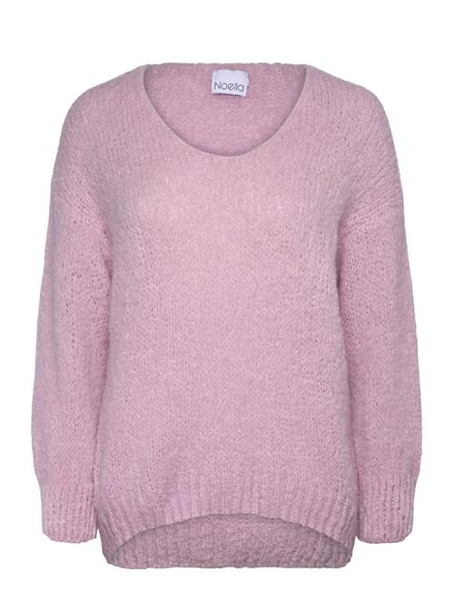 Se Noella Fora Knit V-Neck Sweater Noella Pink ved Booztlet