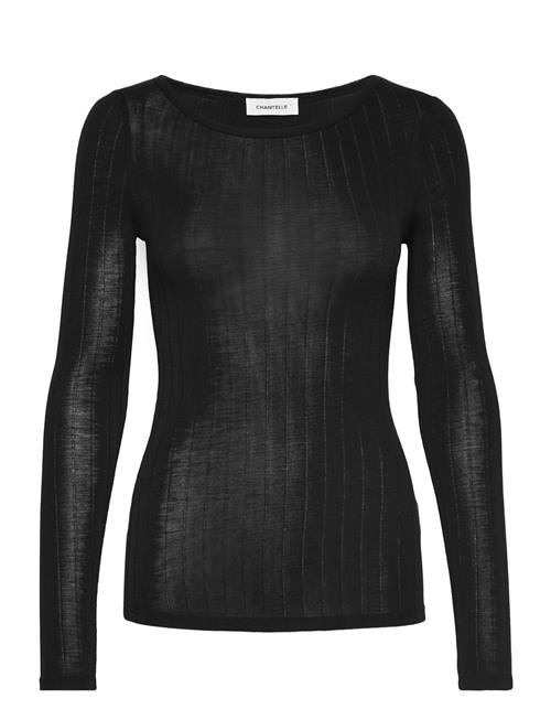 Se CHANTELLE Chantelle Wool/Silk Long Sleeve Top CHANTELLE Black ved Booztlet