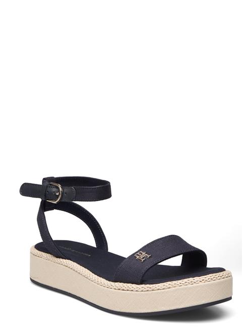 Se Linen Flatform Tommy Hilfiger Navy ved Booztlet