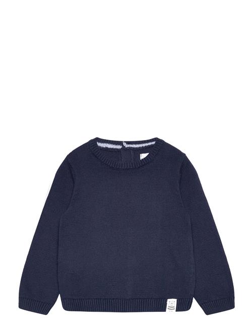 Se Mango Round-Neck Knitted Sweater Mango Navy ved Booztlet