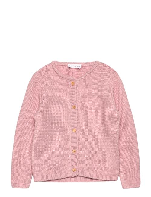 Se Mango Button Knit Cardigan Mango Pink ved Booztlet