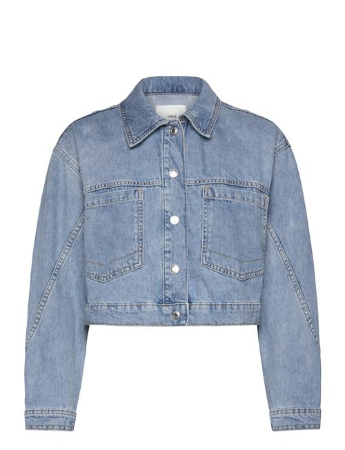 Mango Pocketed Denim Jacket Mango Blue