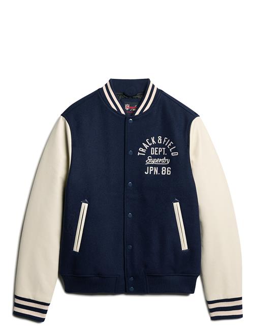 Superdry Varsity Chain Stitch Bomber Superdry Blue