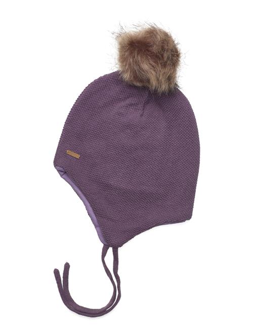 Se Minymo Hat W. Detachable Fake Fur Minymo Purple ved Booztlet