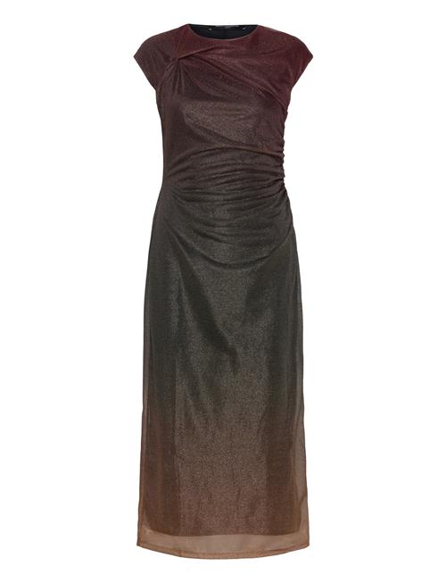 Sela Lurex Midi Dress French Connection Brown