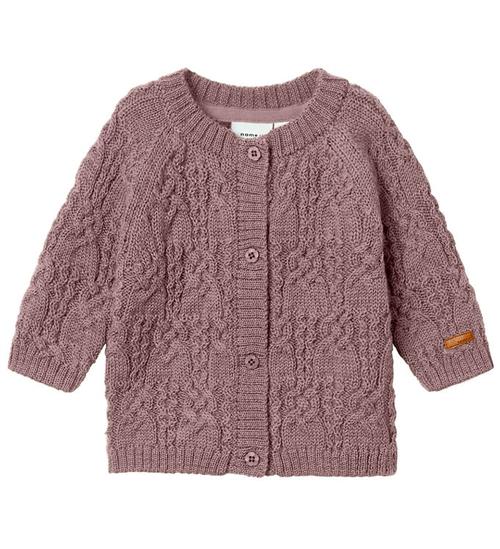 Name It Cardigan - Uld - Strik - NbfWrilla - Purple Dove