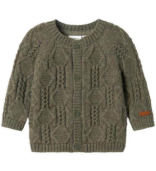 Se Name It Cardigan - Uld - Strik - NbmWrilla - Mulled Basil ved KidsWorld