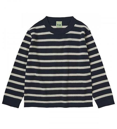 Se FUB Bluse - Uld - Dark Navy/Ecru ved KidsWorld