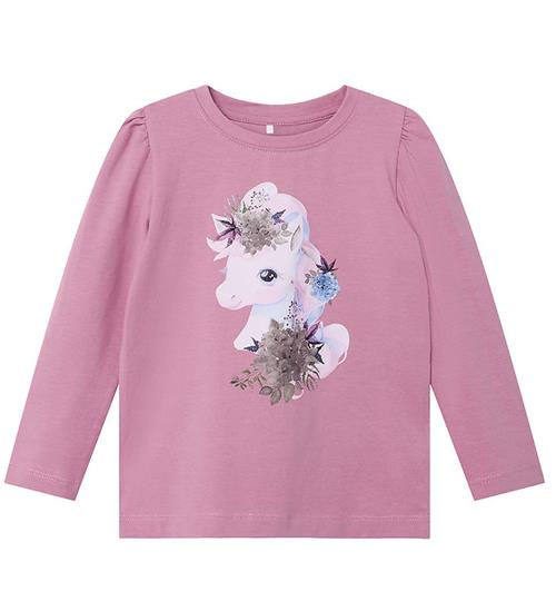 Se Name It Bluse - NmfNaia - Mauve Orchid m. Pony ved KidsWorld