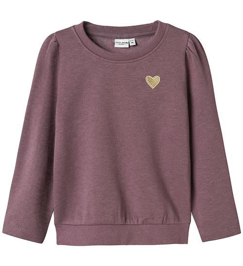 Se Name It Name It Sweatshirt - NmfVima - Arctic Dusk m. Hjerte ved KidsWorld