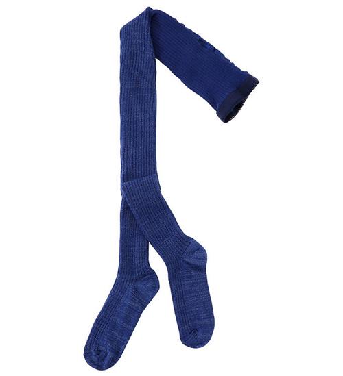 Se Molo Molo StrÃ¸mpebukser - Rib - Glitter Rib Tights - Vibrant Blue ved KidsWorld