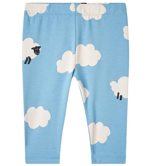 Se Stella McCartney Kids Leggings - LyseblÃ¥/Hvid m. Skyer/FÃ¥r ved KidsWorld