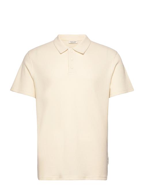 Se Casual Friday Cftristan 0146 Waffle Polo Shirt Casual Friday Cream ved Booztlet